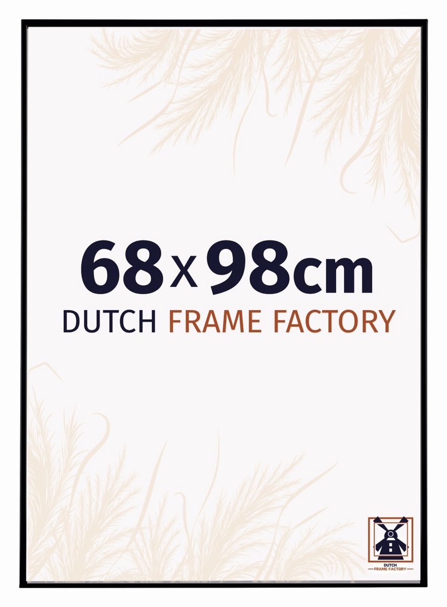 Dutch Frame Factory Fotolijst 68x98 cm - Kunststof - Zwart Mat - Easy