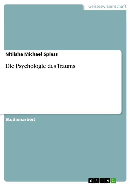 Die Psychologie des Traums - cover