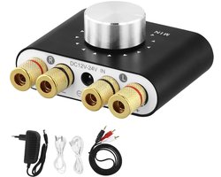 Mini Versterker Bluetooth, Digitale HiFi-stereoversterker 50W × 2, Stereo Versterker