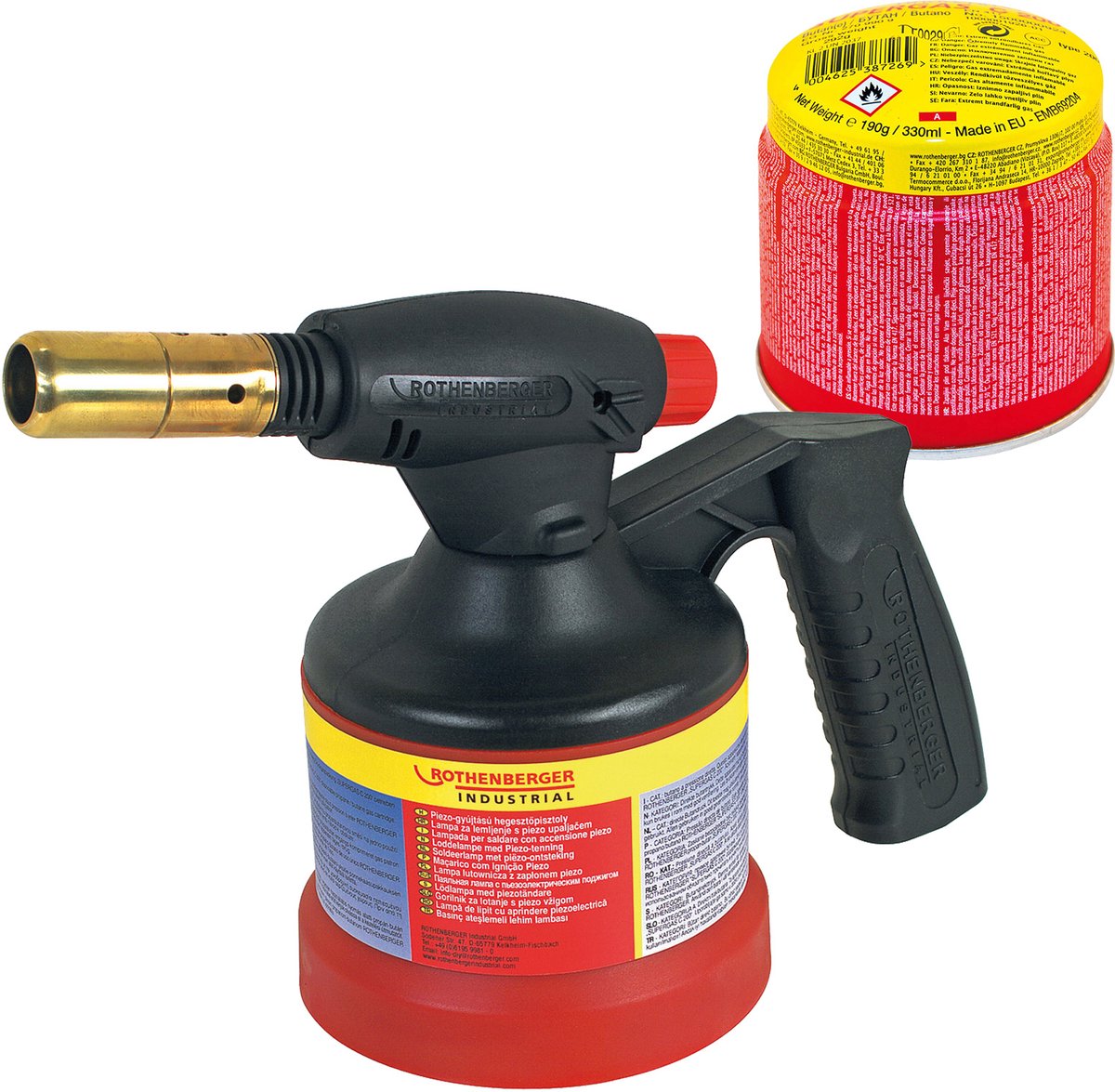 ROTHENBERGER industriële RoFlame Premium brander met piëzo-ontste...