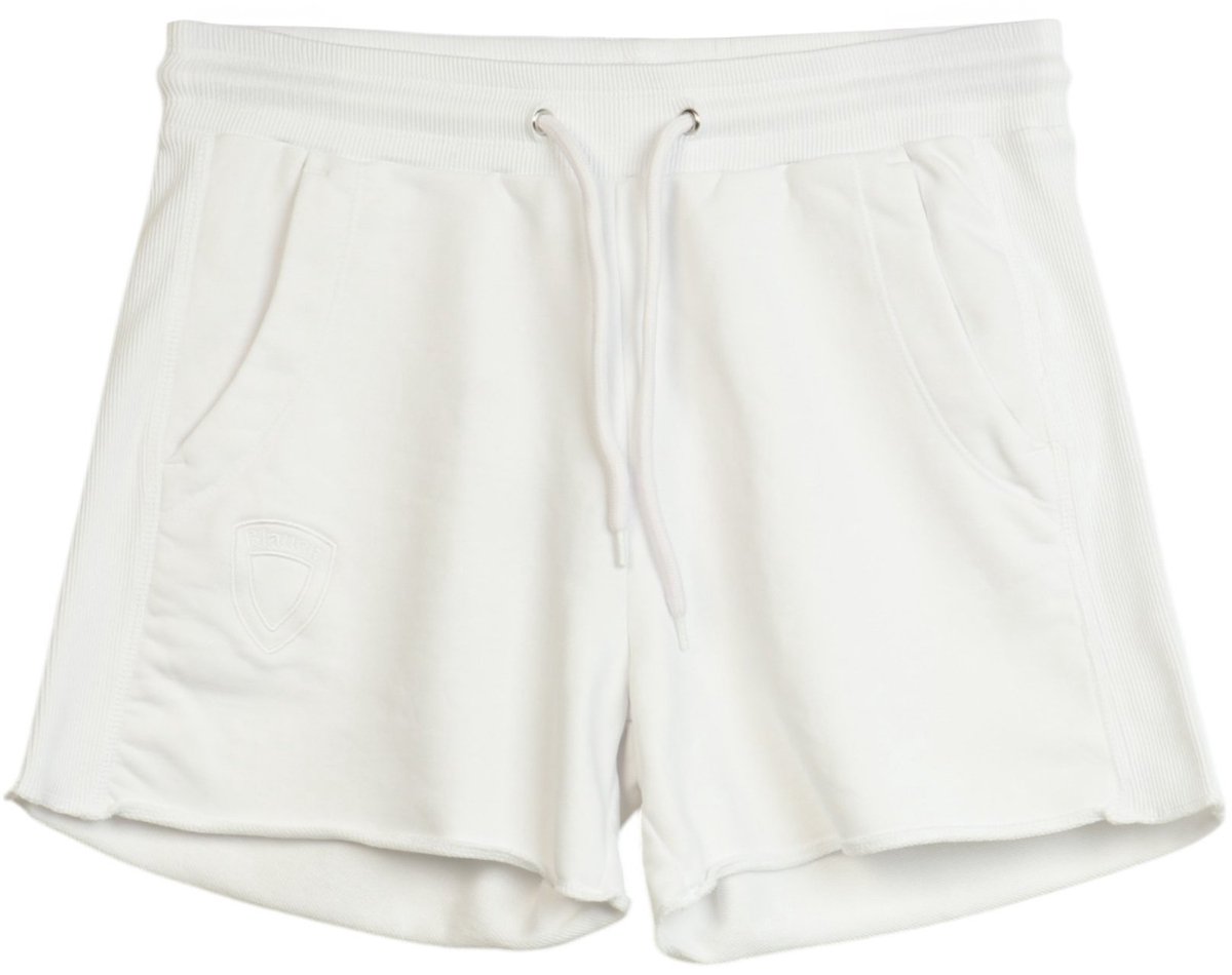 Blauer Maida wit pluche short