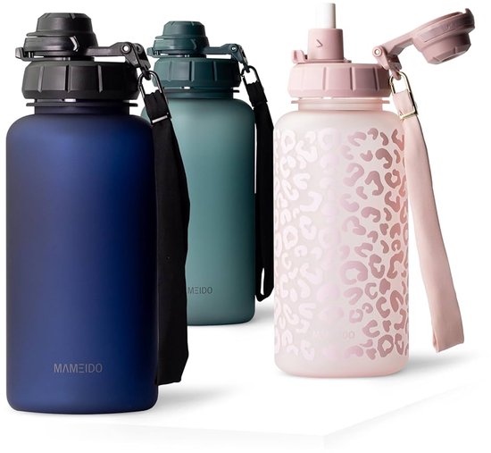 Drinkfles met Rietje - Sportdrinkfles - 1000ml - Tritan kunststof