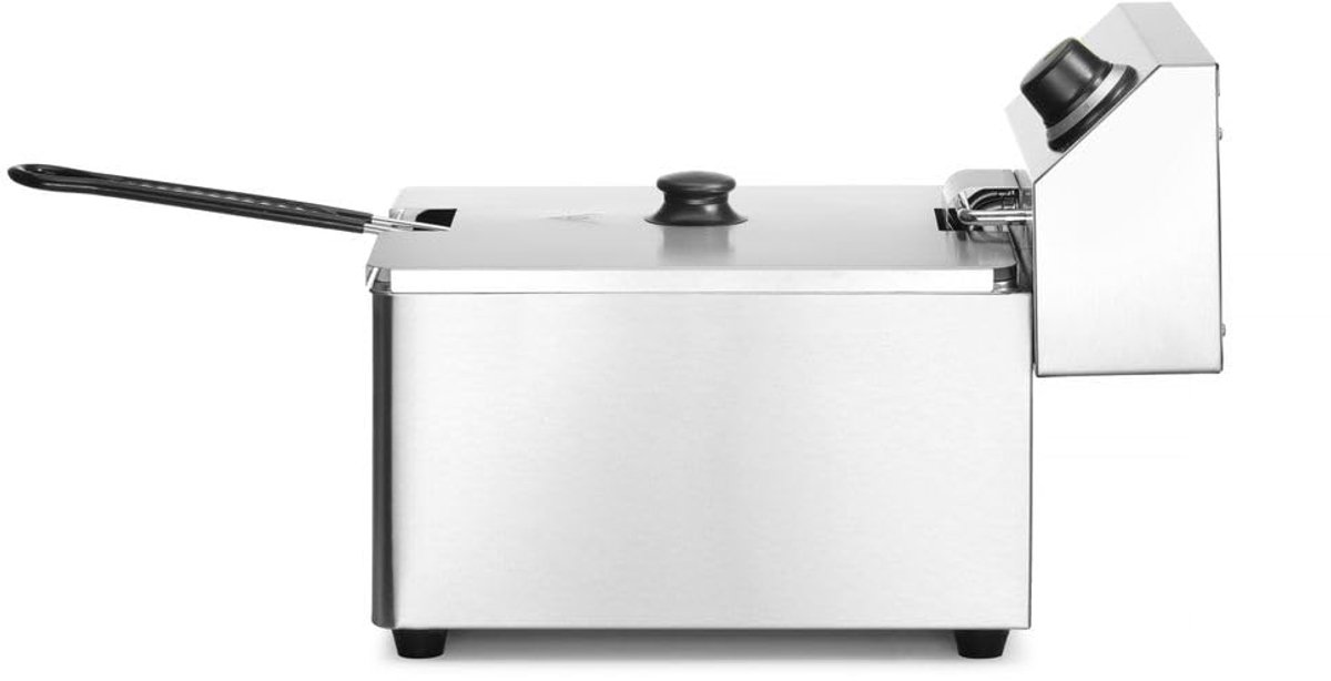 Frituurpan met Instelbare Temperatuur tot 190°C en Koude Zone, 8L