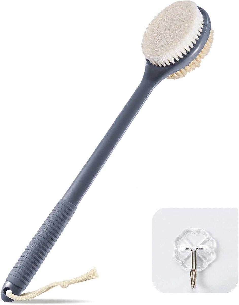 42 cm lange rugschrobber voor de douche met antislip handvat