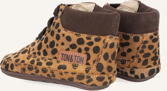 Ton & Ton Meisjes Sneakers Lief - Bruin - Suède - Maat 22