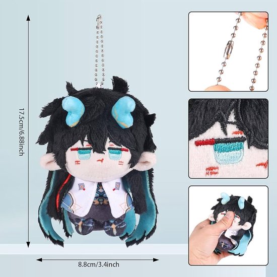 Anime Game Character Rugzakcharm, Schattige 10cm Verzamelbare