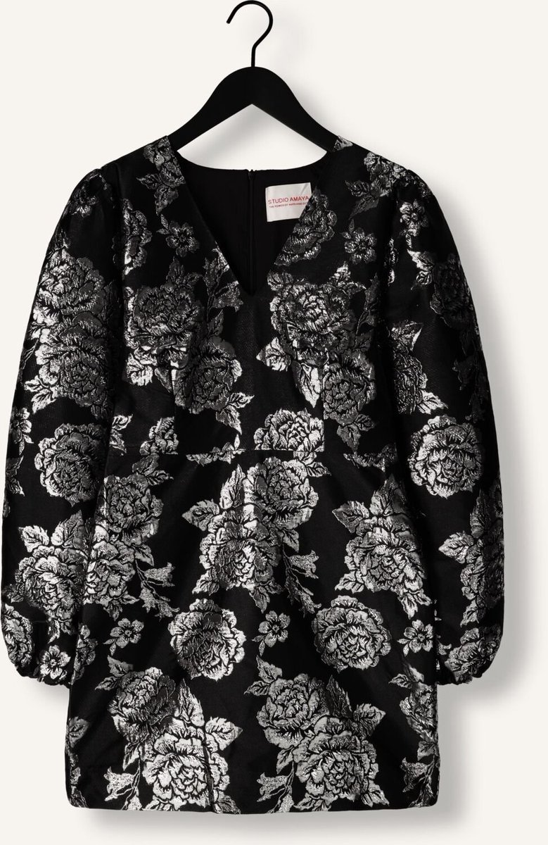 Studio Amaya Lia Dames - Jurk - Zwart - Maat XL