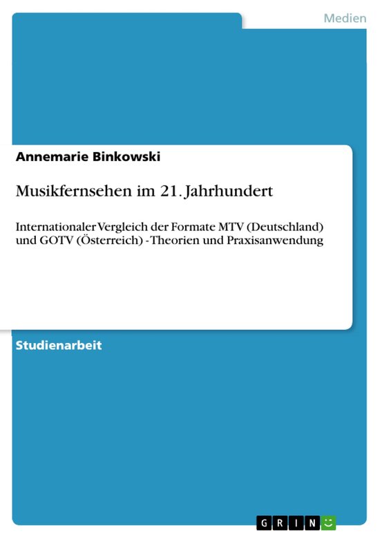 Musikfernsehen Im 21. Jahrhundert - cover