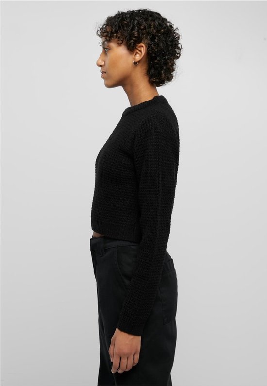 Urban Classics - Pull/pull court gaufré - 5XL - Zwart