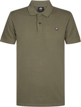 Petrol Industries Polo Shirt Heren - Effen Design - Ronde Hals met Knoopsluiting Kraag - Korte Mouw - Katoen - Herenkleding - Groen - Maat XXXL