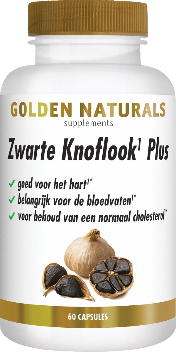 Golden Naturals Zwarte Knoflook Plus (60 veganistische capsules)