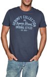 Donkergrijs T-shirt met blauwe print 'DENIMFY COLLECTION The Superior Brand ORIGINAL STYLES - EST. 1978 -'.