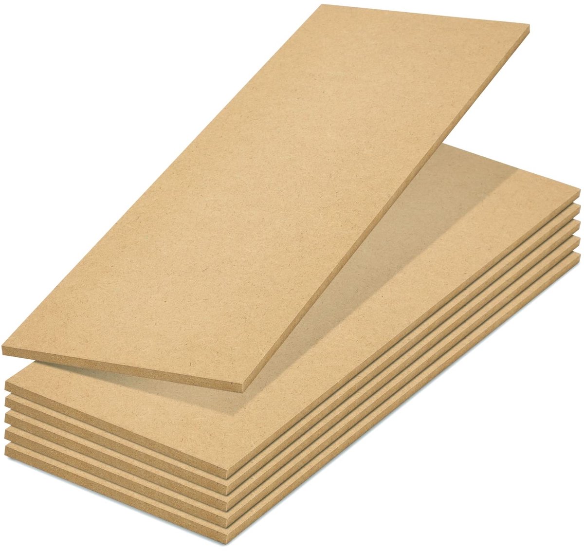 MDF-Plaat 5x15 Inch - Spaanplaat Ambachtsplaten - 6-Pack