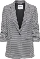 Blazer Femme ONLY Onllettie Life - Coupe Ample, Manches 3/4, Motif à Carreaux - En Polyester - 12