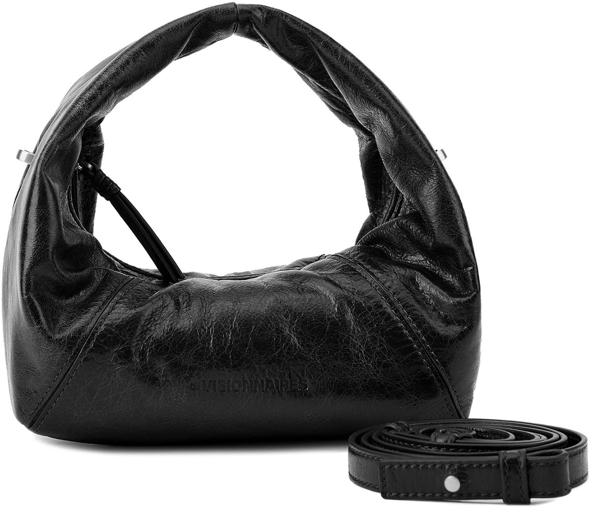 LES VISIONNAIRES Greta Schoudertas Leder 20 cm - Dames - black