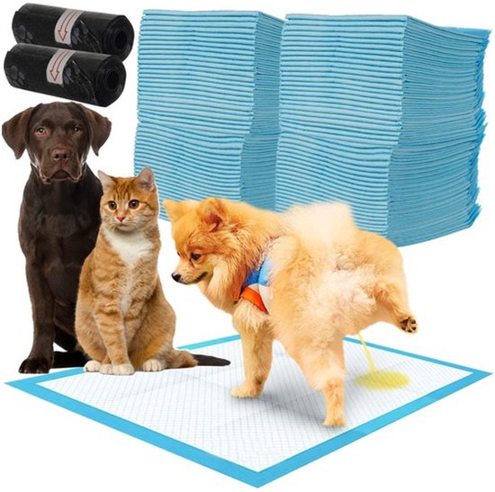 Hondentoilet - Trainingspad - Zindelijk Maken - 45x33 cm - Blauw - 100 Stuks