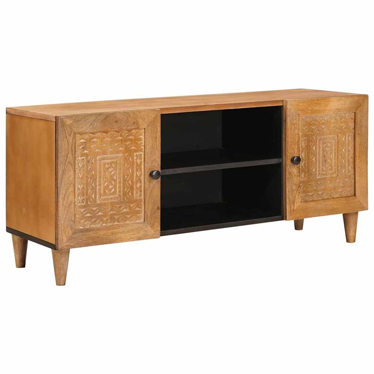 vidaXL - TV - Eenheden - Lichtbruin - 105 - x - 33 - x - 46 - cm - Massief - Mango - Hout