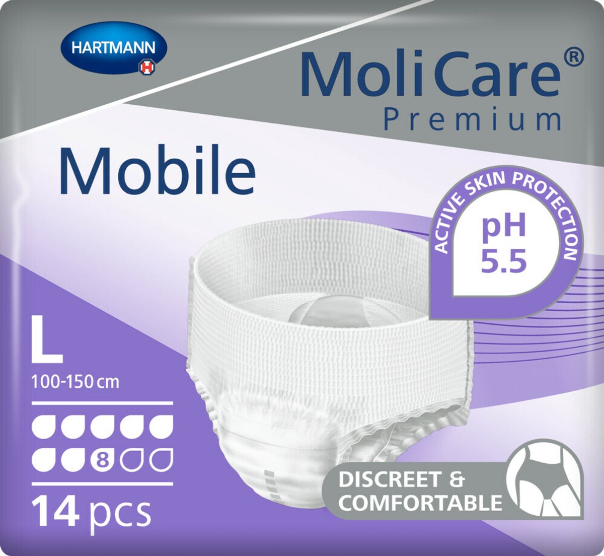 Hartmann MoliCare Mobile 8 druppels Large - 4 pakken van 14 stuks