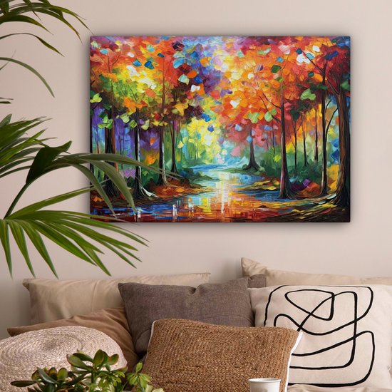 Tableau sur toile - Art coloré 80x60 - Accessoires de décoration de chambre - Toile murale - Tableaux modernes salon - Décoration murale chambre - Décoration murale cuisine - Toile murale intérieur - Décoration maison - Accessoires de maison