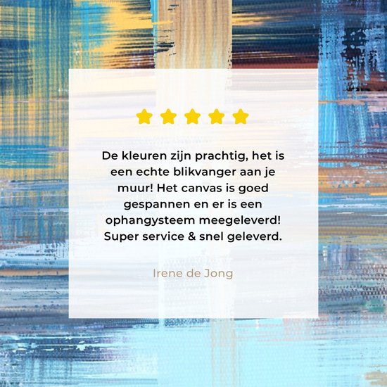 Toile - Peinture - Abstrait - Couleurs - Blauw - Peinture à l'huile - 30x40 cm - Décoration d'intérieur - Décoration Décoration murale