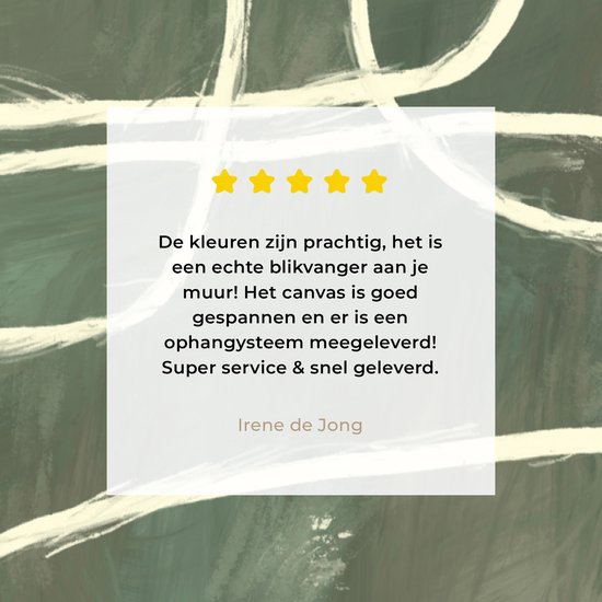 Canvas schilderij 120x180 cm - Wanddecoratie Abstract - Groen - Kunst - Modern - Muurdecoratie woonkamer - Kamer decoratie modern - Abstracte schilderijen