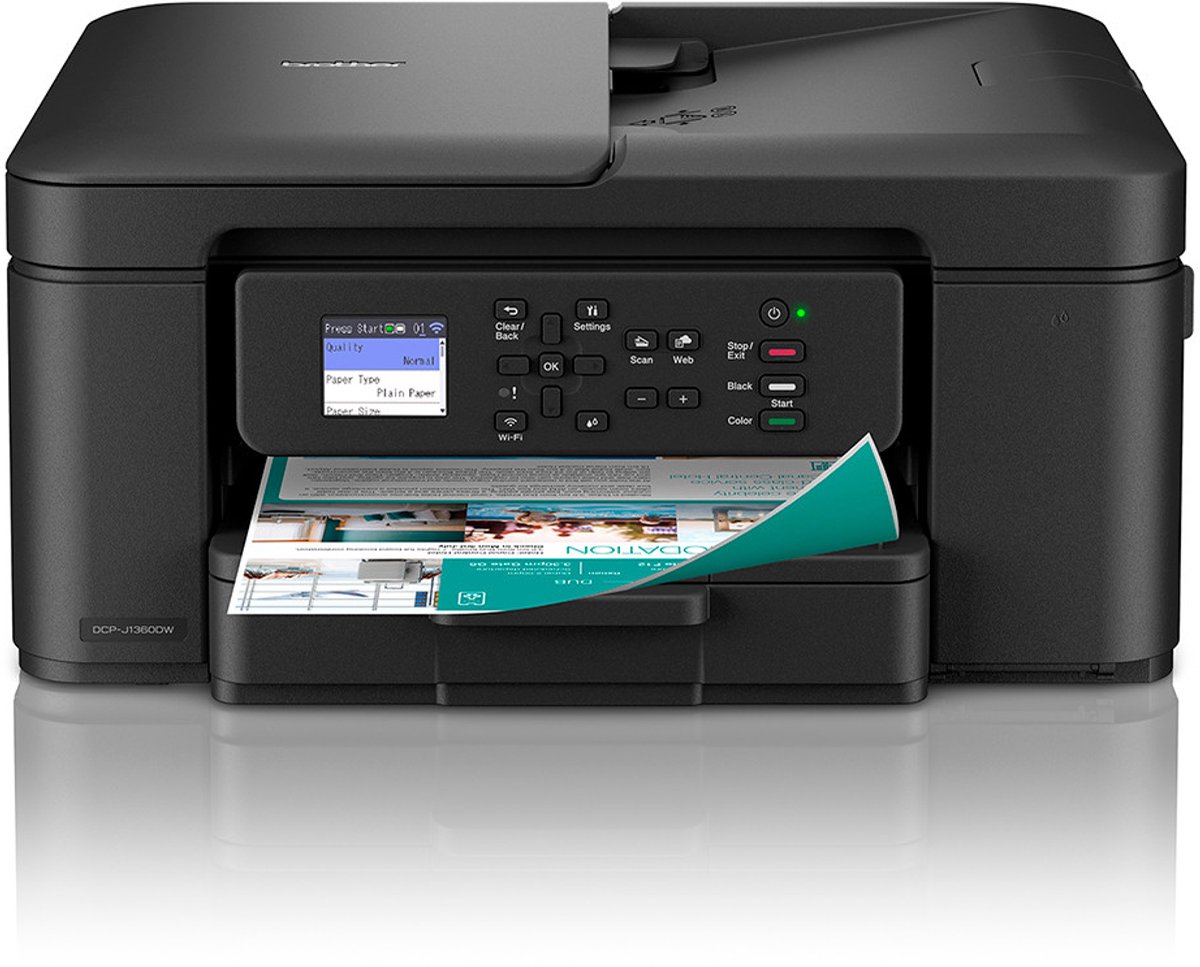 Brother DCP-J1360DW - Multifunctionele Inkjetprinter - A4 - 1200 x 6000 DPI - 16 ppm - Wifi - Zwart — afbeelding 5