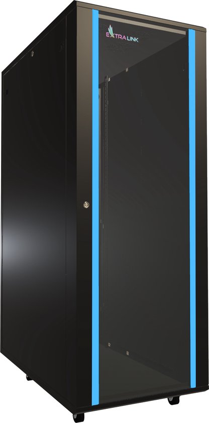 Extralink 32U 600x1000 standing rackmount cabinet black, Rack autonome, 32U, 1065 kg, Noir