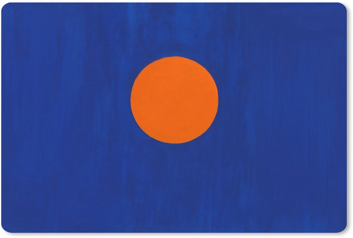 Muismat XXL 120x80 cm - Bureau onderlegger - Bureau mat Vorm - Rond - Minimalistisch - Blauw - Bureaumat - Gaming mousepad xl - Bureaulegger groot - Computer deskmat
