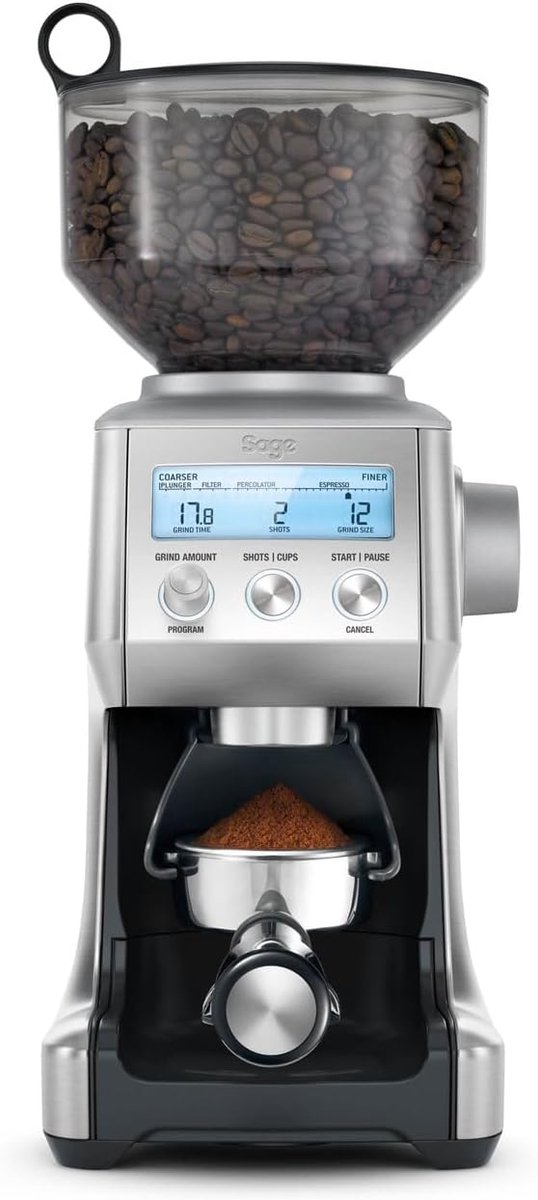 Koffiemolen met Kegelmaalwerk en 60 Maalstanden - Programmeerbaar en Automatisch