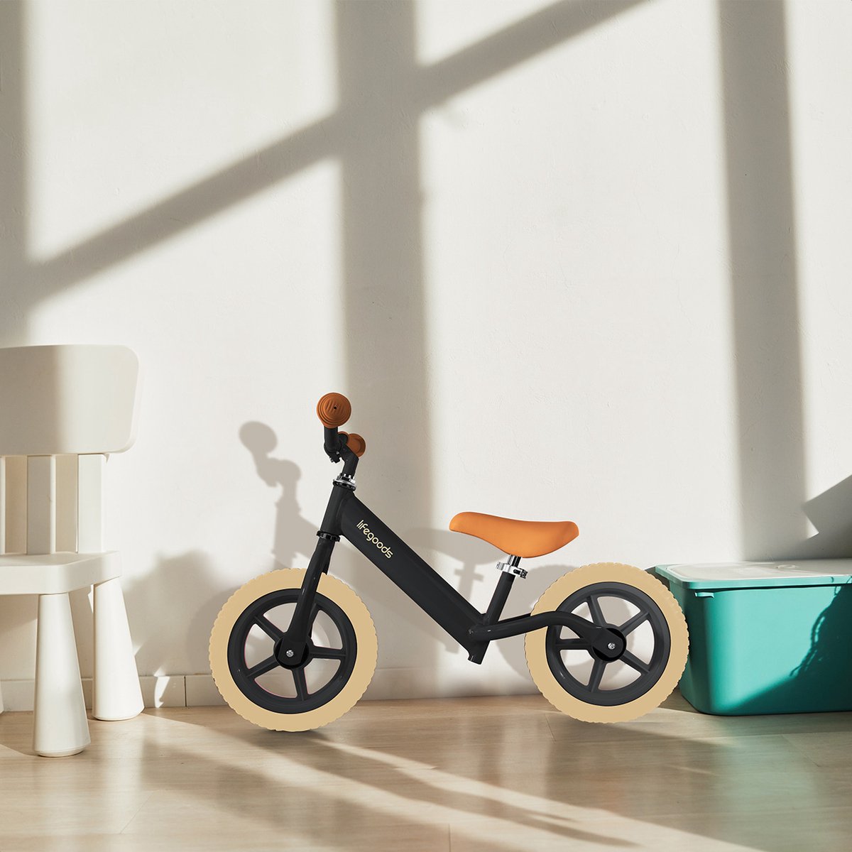 LifeGoods Loopfiets - Speelgoed 2 jaar en ouder - Jongens en Meisjes - Balance Bike - Loopfietsje - Zwart — afbeelding 9
