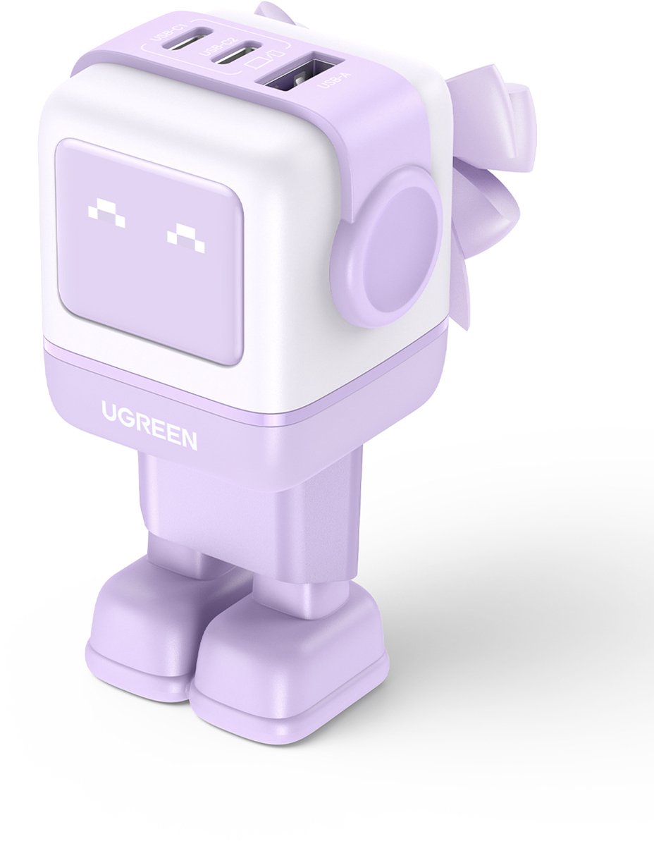 UGREEN Uno USB C-oplader 65W RobotGaN-oplader ...