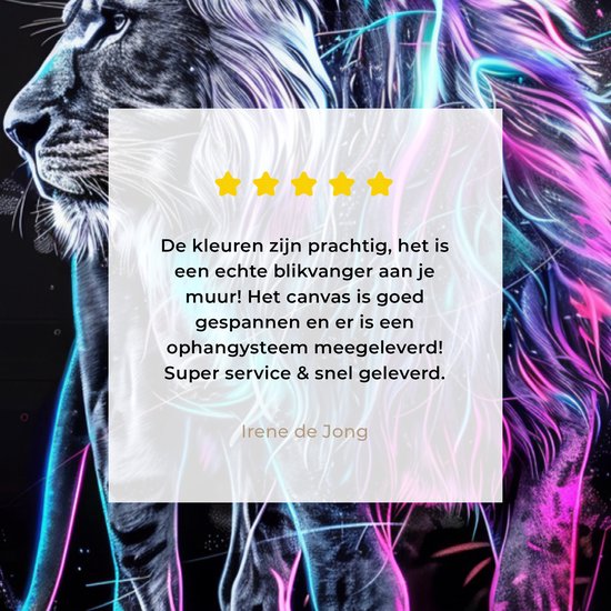 Canvas schilderij 120x180 cm - Wanddecoratie Leeuw - Kleuren - Zwart - Dieren - Muurdecoratie tienerkamer - Kamer decoratie voor tieners - Tiener jeugdkamer accessoires - Slaapkamer schilderijen