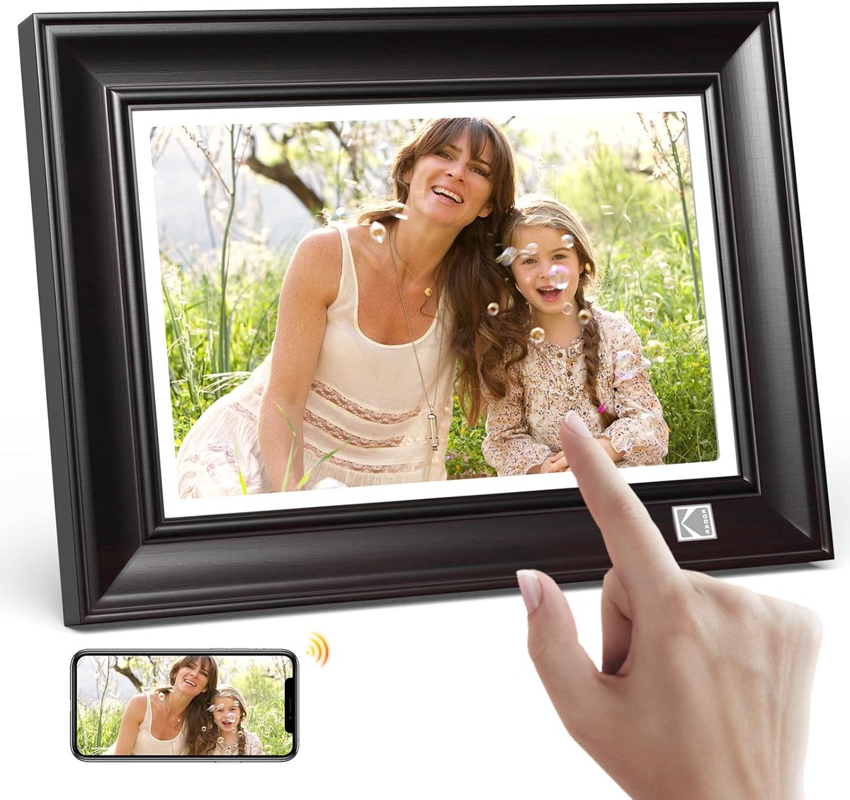 Digitale Fotolijst WiFi 10 inch FHD 1920x1200 Touchscreen - Slimme Fotolijst met 32GB Geheugen en Draadloze Foto- en Video Delen