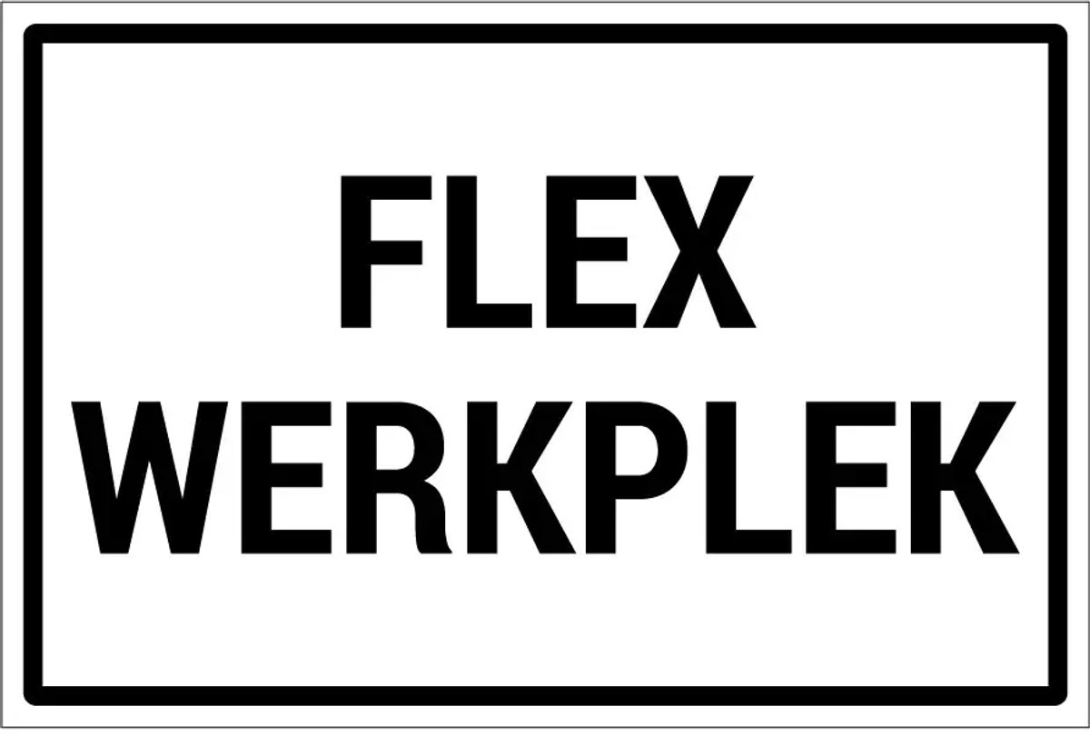 Flexwerkplek sticker | 45 x 30 cm