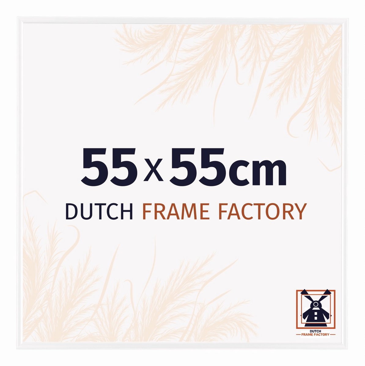 Dutch Frame Factory Fotolijst 55x55 cm - Kunststof - Wit Hoogglans - Easy