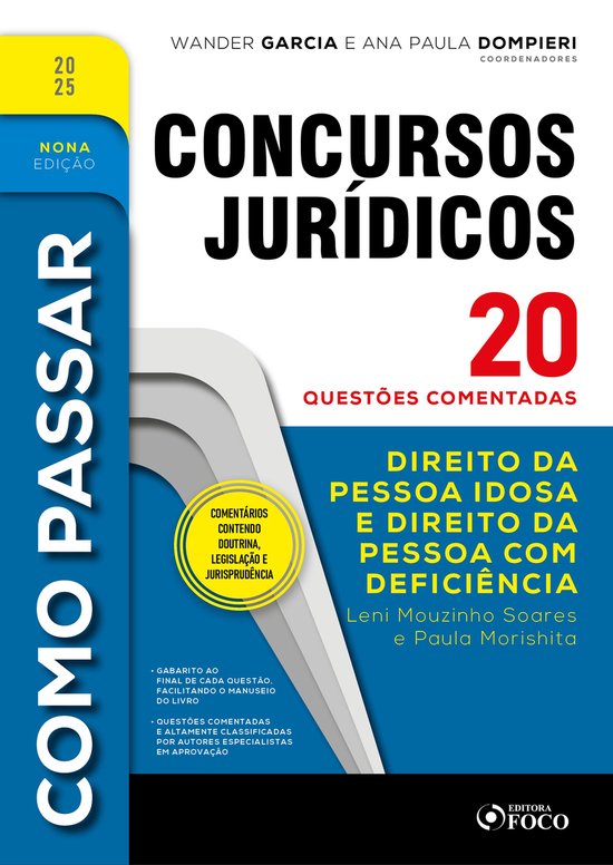 Como Passar em Concursos Jurídicos - 9ª Ed - 2025 - cover