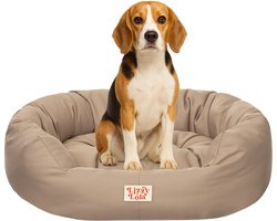 Lizzy & Lola - Amazy Hondenmand L - Met uitneembaar kussen – Hondenbed - Waterdicht & Ergonomisch – 75 × 60 cm - Beige