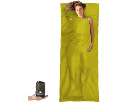 Maraboha Lakenzak van Zachte Microvezel - Lichtgewicht Reisslaapzak met Kussenvak - Ademend, Sneldrogend, Compact en Wasbaar - Ideale Slaapzak Voor Backpackers, Hostel, Huttentocht en in Warme Landen - Geel