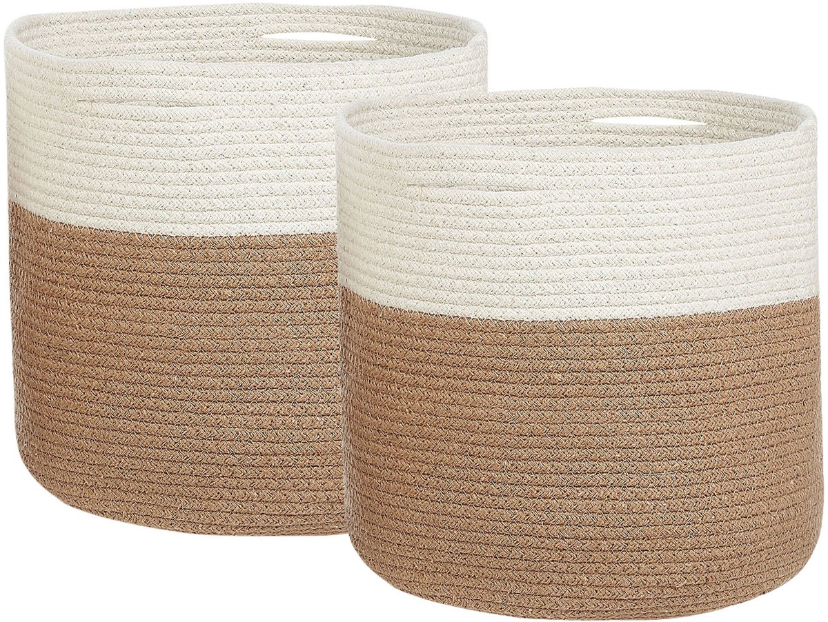 BELIANI ARDESEN - Mand set van 2 - Beige - Katoen