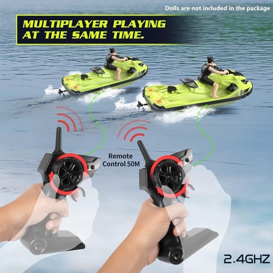 Op afstand bestuurbare motorboot voor kids en volwassenen - RC boot met LED licht - Speedboot voor waterplezier — afbeelding 5