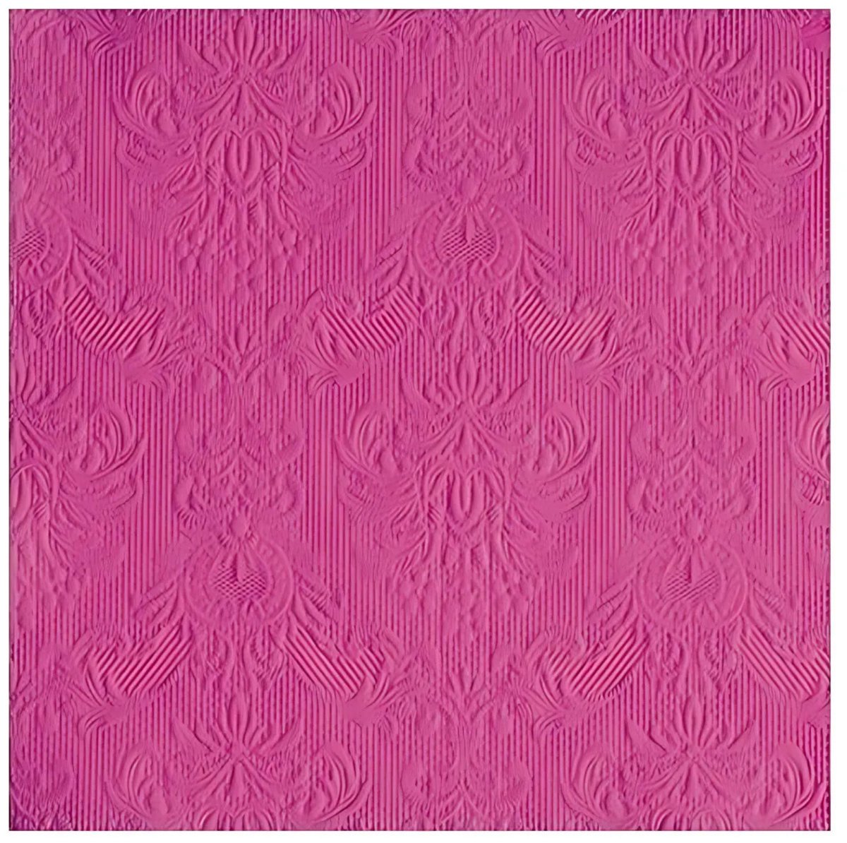 Servetten Luxe - 15x stuks - 33 x 33 cm - roze - barok patroon - 3 laags