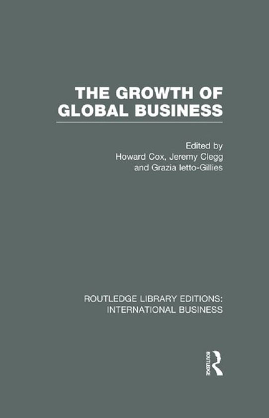 Routledge Library Editions: International Business - The Gro ... - cover