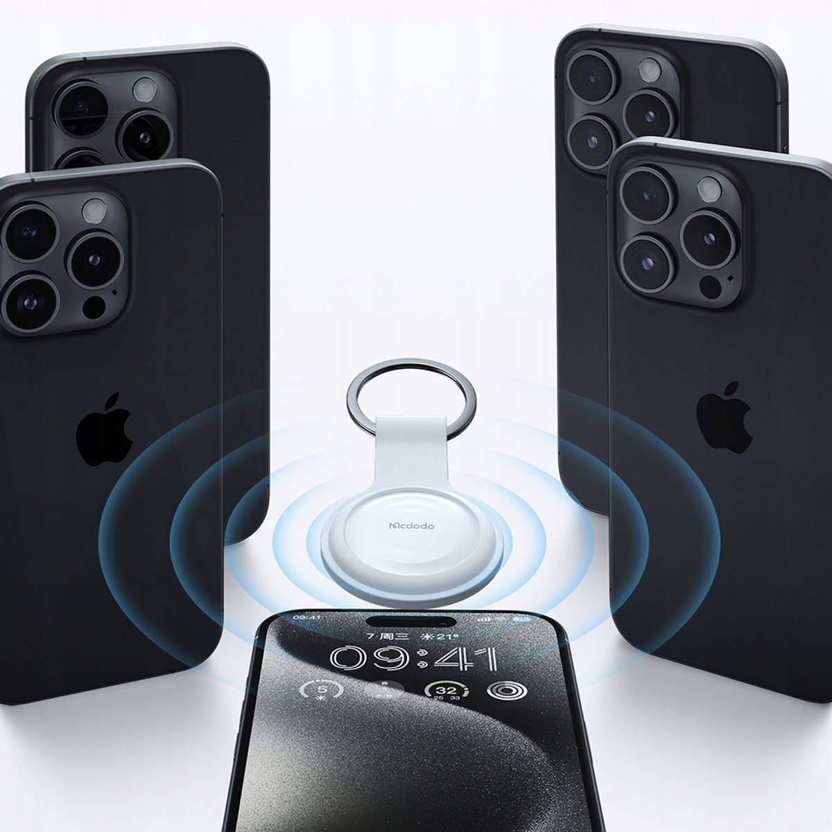 Mcdodo Mini Gps Locator Voor Auto Fiets Fiets Sleutels Voor Kind Kat Hond Tag