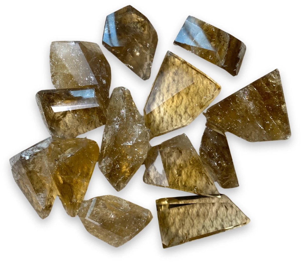 Ruben Robijn Citrien freeform puntjes (natuur) 6-9 gr. Bruin/transparant