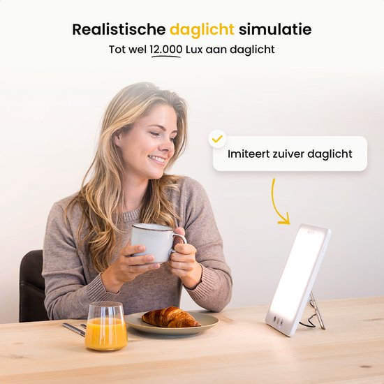 BrellaVio Daglichtlamp PRO - 12.000 Lux - Wit - Incl. Opberghoes - UV-vrije LED Lamp - Daglicht Lampen - Hobby Bureaulamp