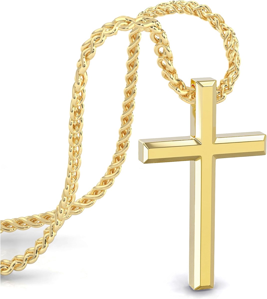 SERASAR Premium Ketting voor Heren [Destiny] | Roestvrij staal 316L Chirurgisch staal | Waterdicht | Stevige ketting | Veilige sluiting | Goud, 50 cm | Inclusief sieradendoosje