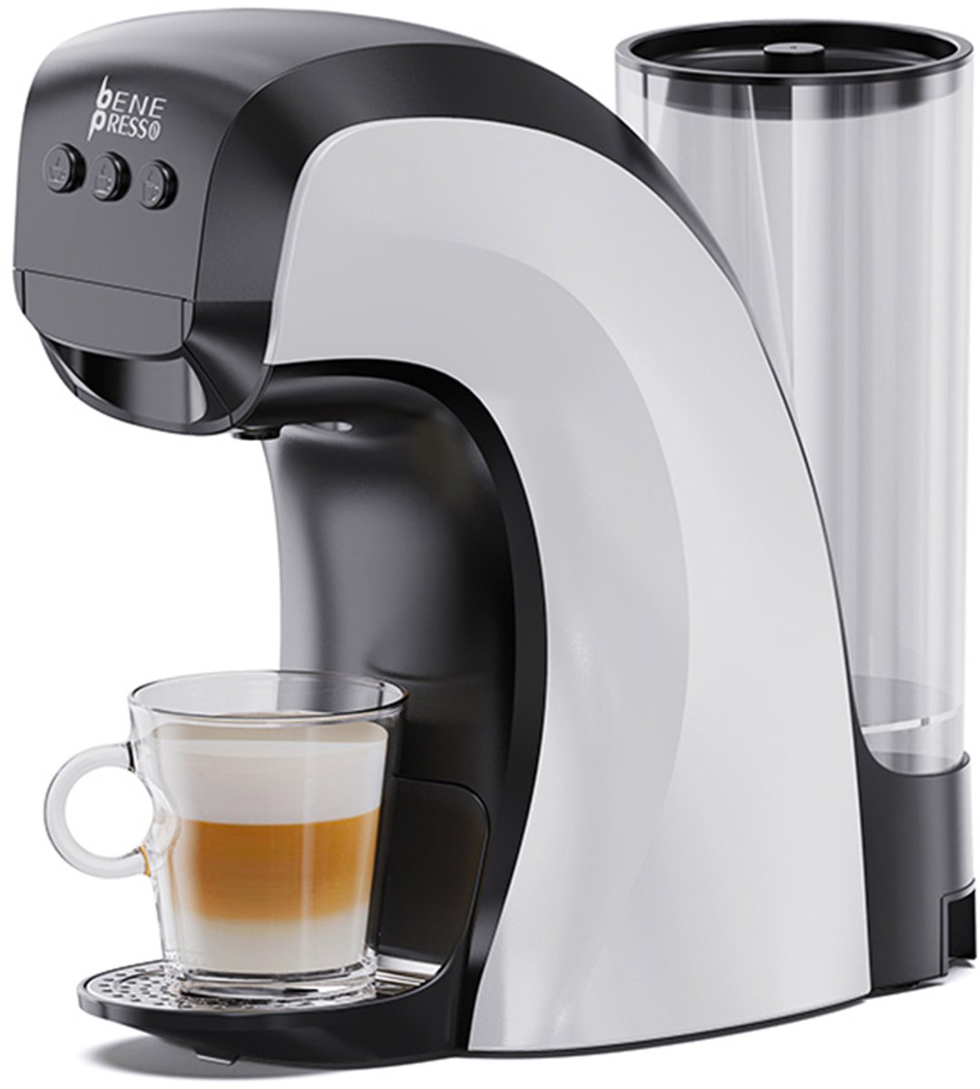HIBREW H3B 3-in-1 capsule-koffiezetapparaat, 20 bar druk, 850 ml waterreservoir, 7 temperatuurinstellingen, magnetische bekerhouderverstelling