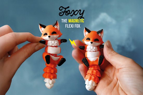 Sleutelhanger Vos Magnetisch - Set van 2 – Fidget Toy – Voor Vosliefhebbers - Dierenliefhebber Cadeau - Verzamelbaar