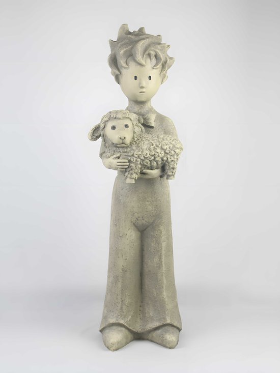 Vase en verre transparent Le Petit Prins - Prins avec mouton © Antoine de Saint-Exupéry, Klein, léger, remplissable, résistant aux intempéries