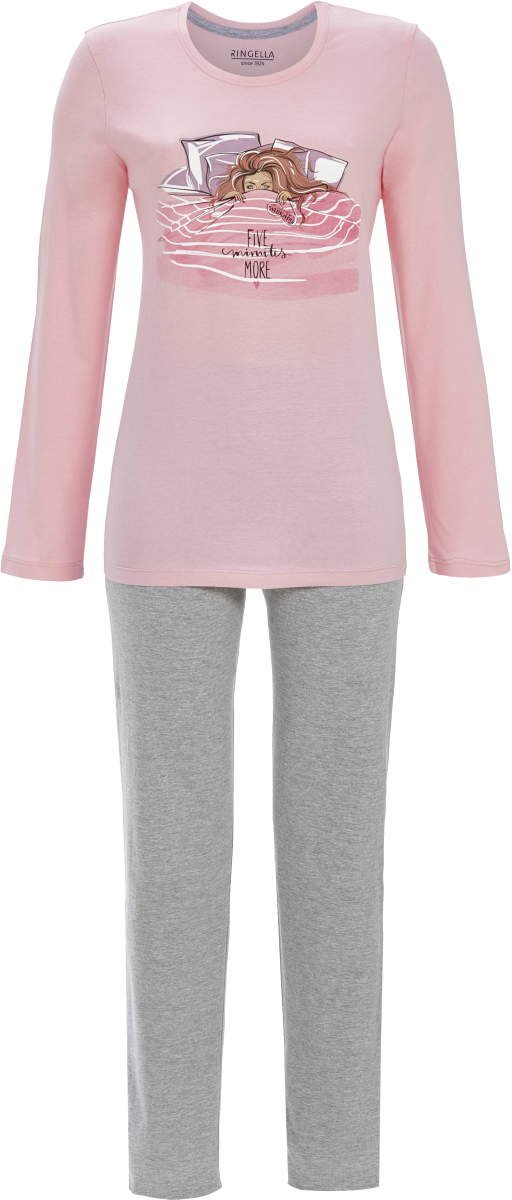 Roze katoenen pyjama Ringella